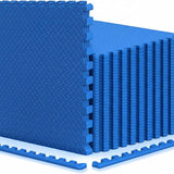 Tangkula 12/24/36/48 Tiles Exercise Flooring Mats with Border