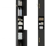 Tangkula 69.5" Narrow Bathroom Cabinet with 2 Doors & Adjustable Shelves (1/2)