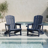 Tangkula HDPE Adirondack Chairs | 550 LBS Max Load Screw-Free Outdoor Chairs with Realistic Wood Grain