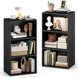 Tangkula 3-Cube Bookcase Floor Standing Open Bookshelf w/7-Position Adjustable Shelf