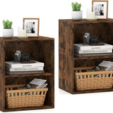 Tangkula 2-Cube Floor Standing Open Bookshelf 5-Position Adjustable Shelf