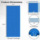 Tangkula 12/24/36/48 Tiles Exercise Flooring Mats with Border