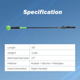 Tangkula Golf Swing Trainer 47"/40"/31.5" Warm-Up Golf Practice Training Aid with Weighted Head for Grip