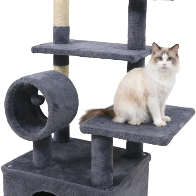 Tangkula 48 Inch Multi-Level Cat Tower with Large Condo
