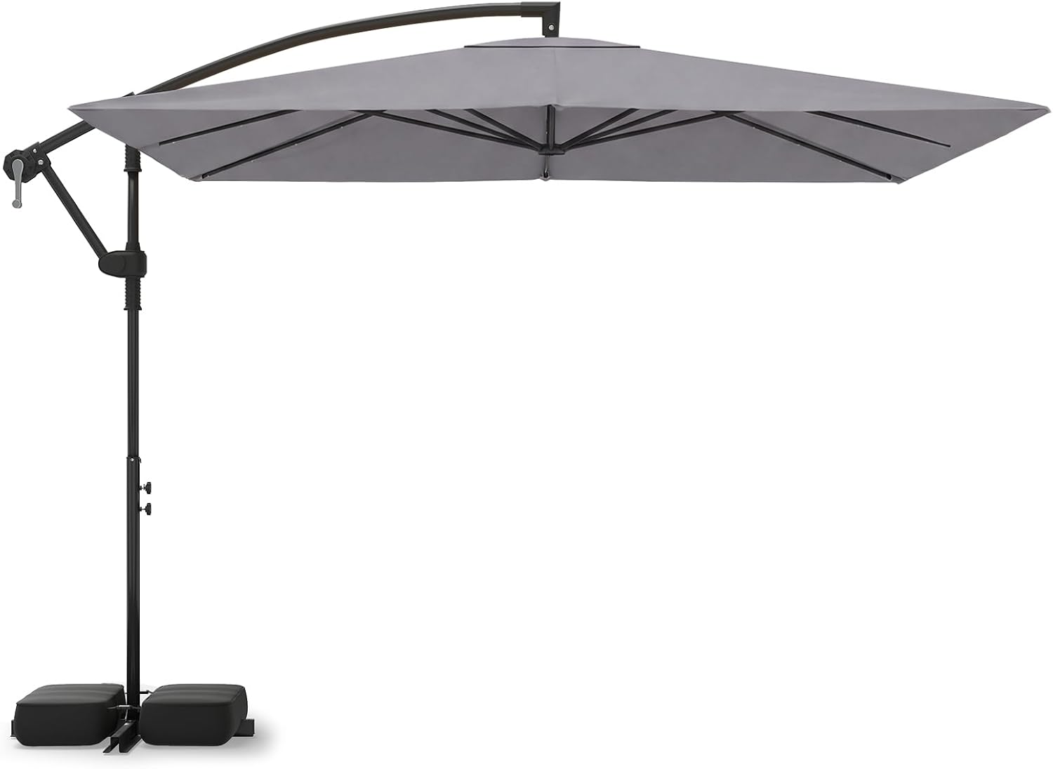 Tangkula 8x8 FT Solar Patio Umbrella with Base Included