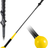 Tangkula Golf Swing Trainer 47"/40"/31.5" Warm-Up Golf Practice Training Aid with Weighted Head for Grip