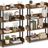 Tangkula 4-Tier Bookshelf Freestanding Bookcase with Anti-Tipping Kit