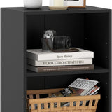 Tangkula 2-Cube Floor Standing Open Bookshelf 5-Position Adjustable Shelf