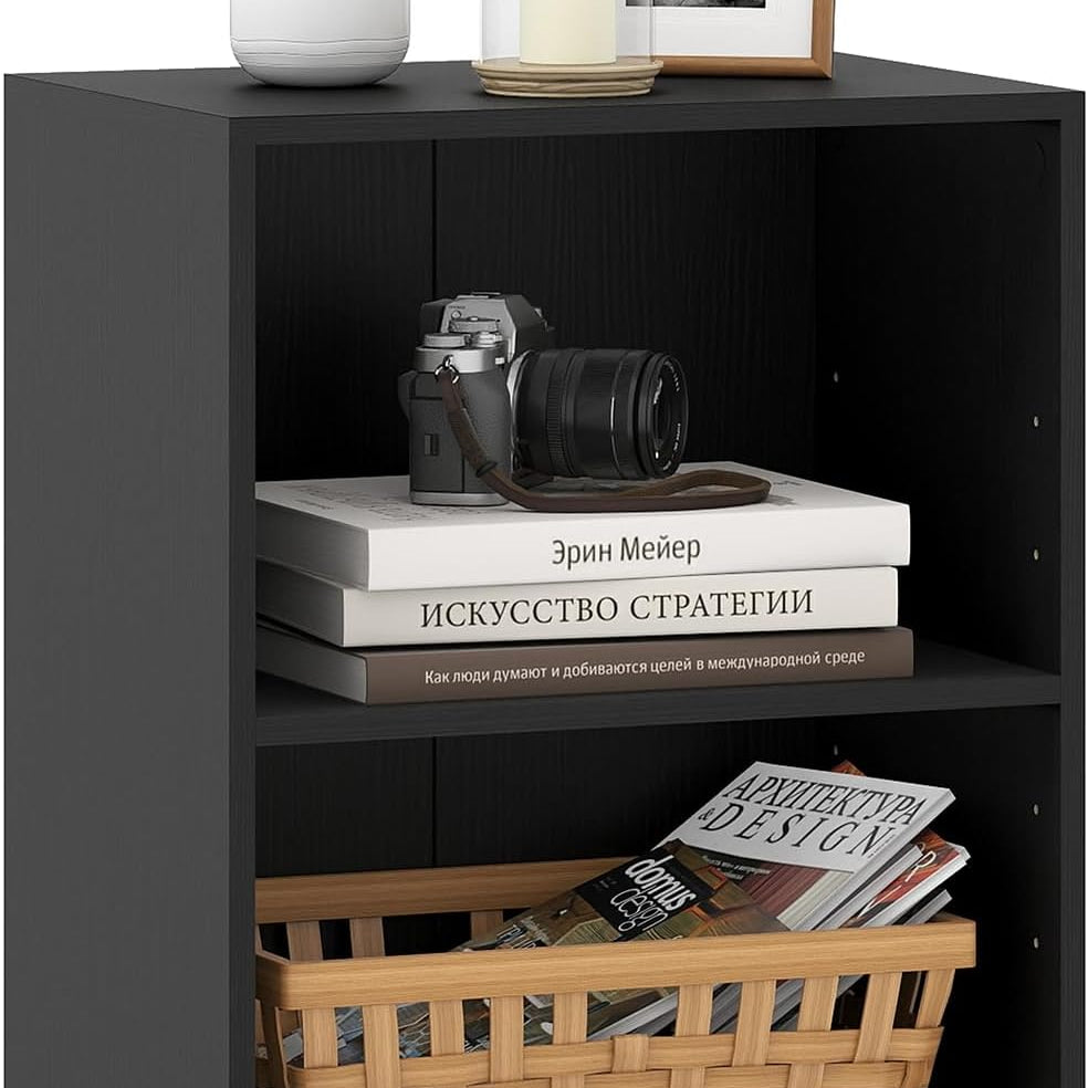 Tangkula 2-Cube Floor Standing Open Bookshelf 5-Position Adjustable Shelf