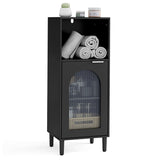 Tangkula Bathroom Floor Cabinet with Adjustable Shelf
