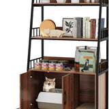 Tangkula Litter Box Enclosure with Shelves