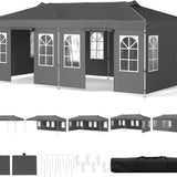 Tangkula 10x20 Ft Pop Up Canopy with Center Lock & 6 Sidewalls