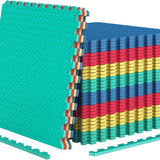 Tangkula Puzzle Exercise Mats | 0.5" Thick EVA Interlocking Foam Floor Tiles for Protective