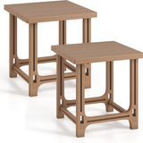 Tangkula 18" Outdoor Adirondack Side Table with Slatted Surface (1/2)