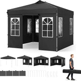 Tangkula 10x10 FT Outdoor Pop Up Canopy with 4 Sidewalls