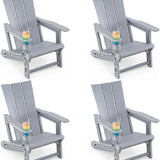 Tangkula Adirondack Chairs with Wood Texture for Garden (1/2/4)