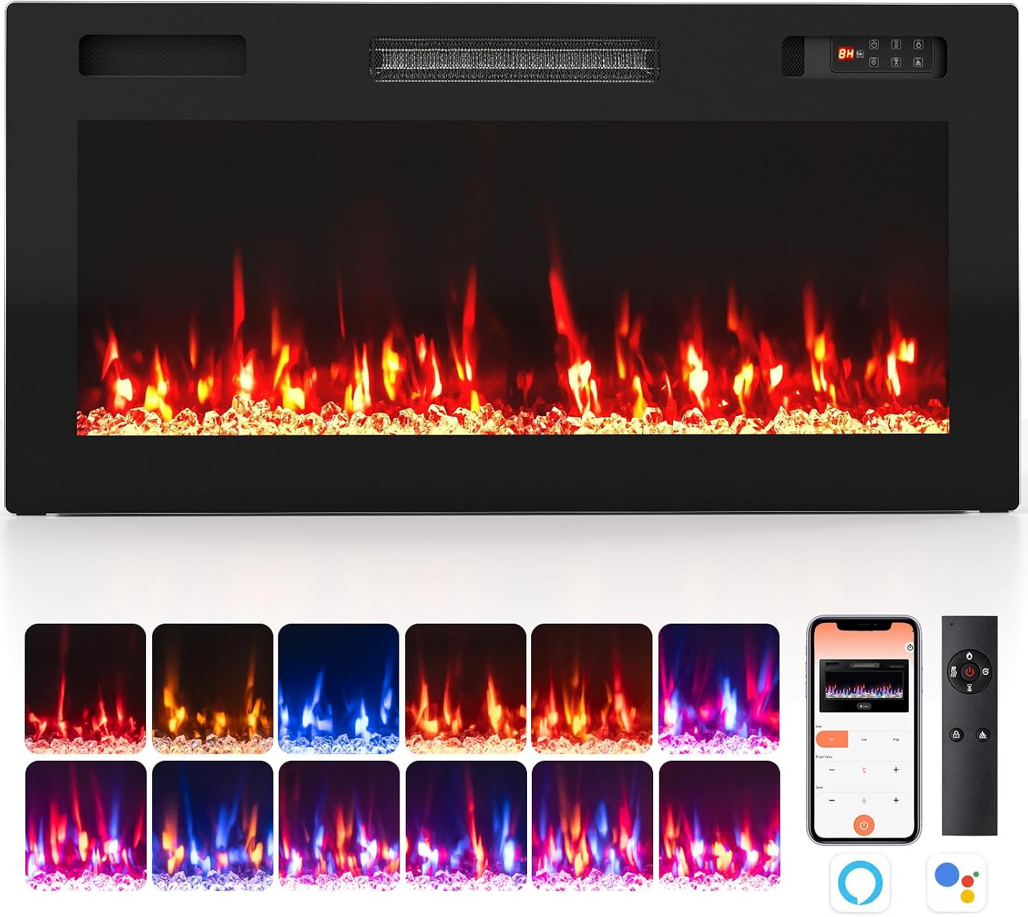 Tangkula Smart Electric Fireplace