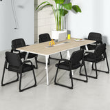 Tangkula Waiting Room Guest Chair, Home Office PU Leather Guest Chairs
