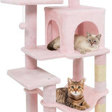 Tangkula 44 Inch Multi-Level Cat Tower with Sisal Scratching Posts