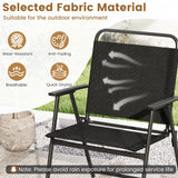 Tangkula 3 Piece Patio Folding Dining Set