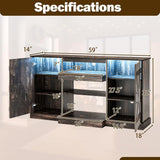 Tangkula 58”L Farmhouse TV Stand for TV up to 65 Inch