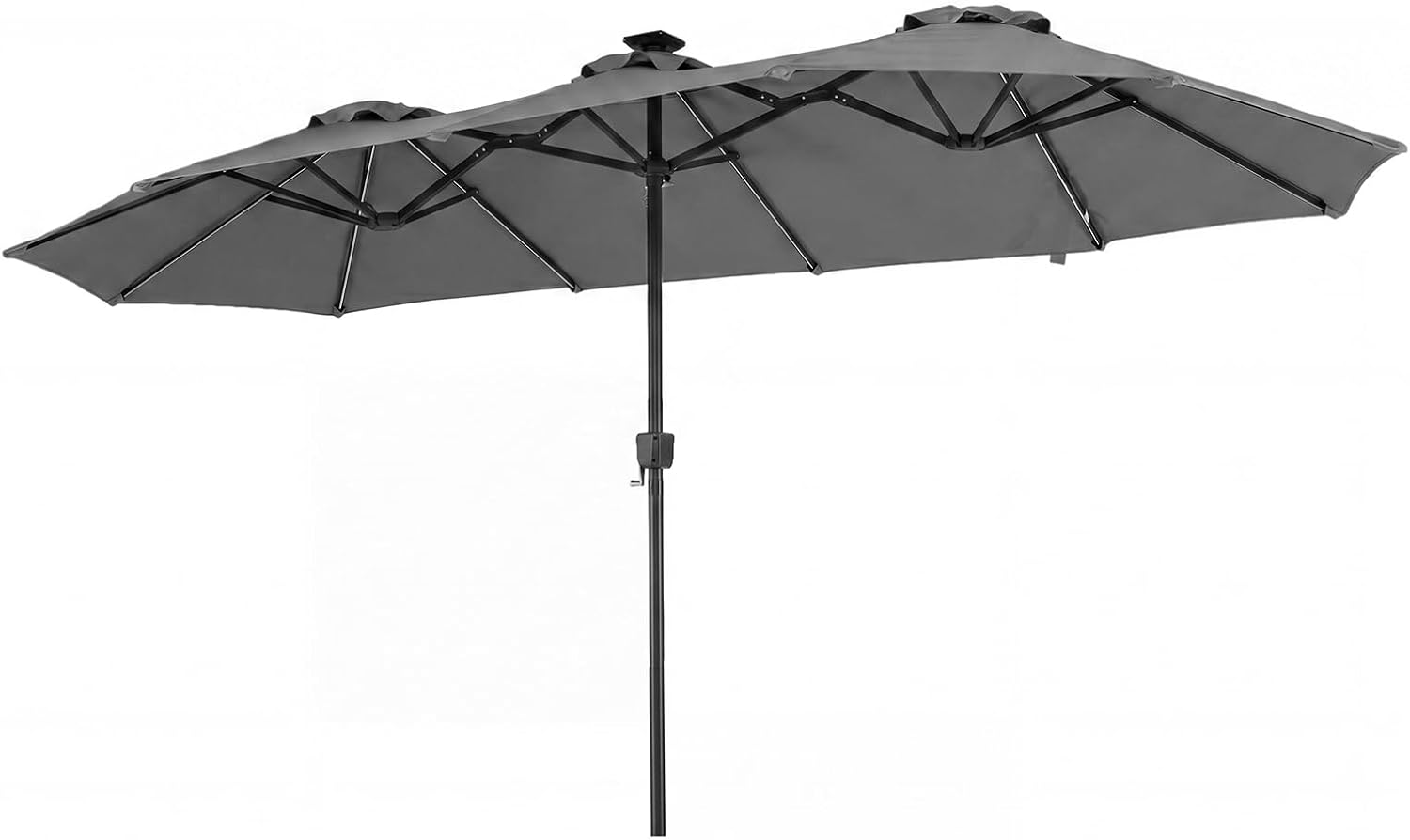 Tangkula 13 Ft Double-Sided Extra Large Outdoor Market Table Umbrella with 108 Multi-Colored Flowing LED Lights