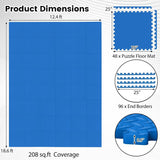 Tangkula 12/24/36/48 Tiles Exercise Flooring Mats with Border