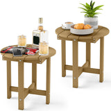 Tangkula Outdoor Side Table | HIPS Adirondack Side Table with Weather-Resistant (1/2)