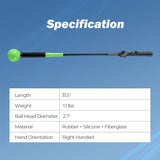 Tangkula Golf Swing Trainer 47"/40"/31.5" Warm-Up Golf Practice Training Aid with Weighted Head for Grip