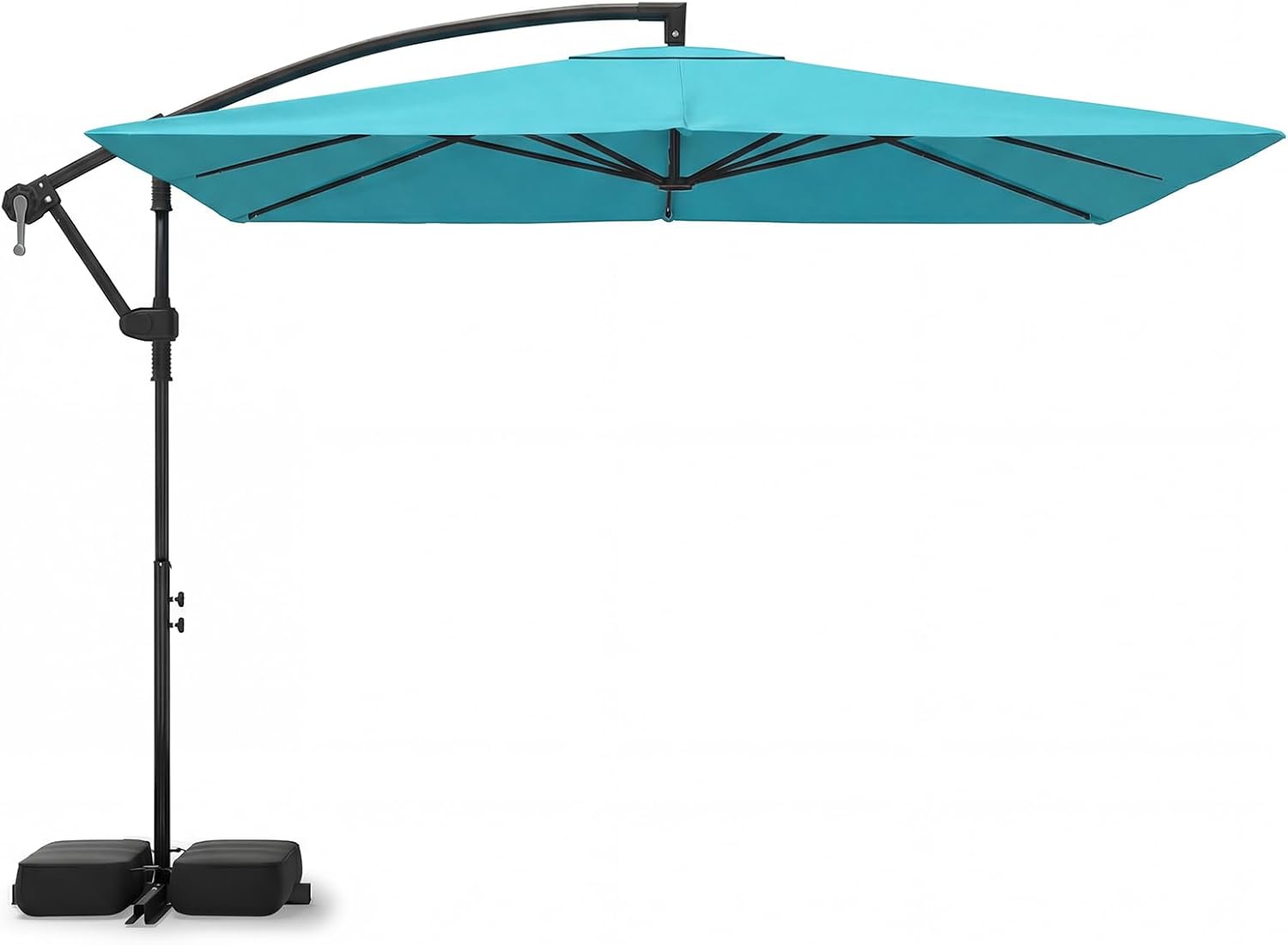 Tangkula 8x8 FT Solar Patio Umbrella with Base Included