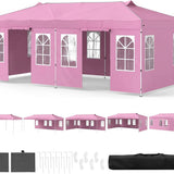 Tangkula 10x20 Ft Pop Up Canopy with Center Lock & 6 Sidewalls