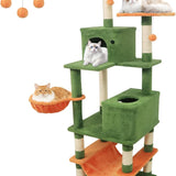 Tangkula 66 Inch Tall Cat Tree Multi-Level Cat Tower with Sisal Scratching Posts