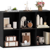 Tangkula 6-Cube Bookcase | Modern Freestanding 3-Tier Bookshelf