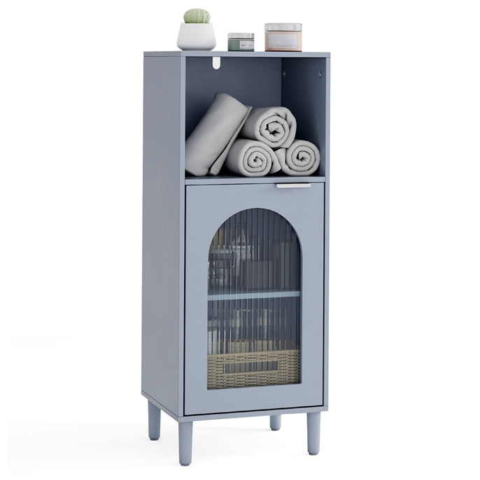 Tangkula Bathroom Floor Cabinet with Adjustable Shelf