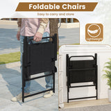 Tangkula 3 Piece Patio Folding Dining Set