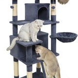 Tangkula 65 Inch Multi-Level Cat Tower with Sisal Scratching Posts & Board
