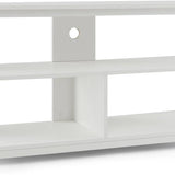 Wood TV Stand with Open Shelves and X-Shaped Frame, 3 Tier Entertainment Center for 55-Inch TV