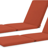 Tangkula 72” x 23” Chaise Lounge Cushion, Tri-Fold Lounger Pad with Hook & Loop Fasteners