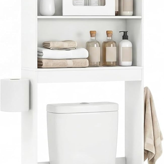 Tangkula Over Toilet Storage Cabinet with Sliding Barn Door