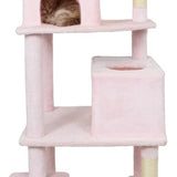 Tangkula Multi-level Cat Tree Modern Cat Tower with Upholstered Perch and 2 Cat Condo