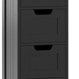 Tangkula Bathroom Floor Cabinet with 4 Drawers, 12 x 12 x 33 Inch