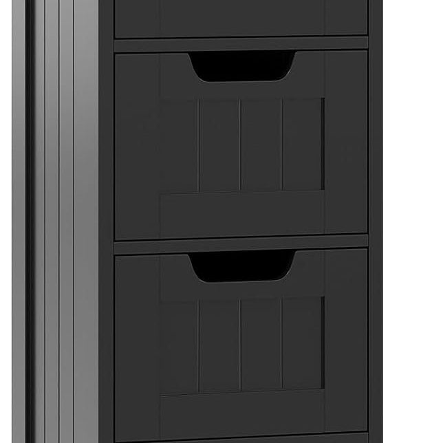 Tangkula Bathroom Floor Cabinet with 4 Drawers, 12 x 12 x 33 Inch