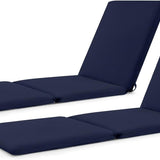 Tangkula 72” x 23” Chaise Lounge Cushion, Tri-Fold Lounger Pad with Hook & Loop Fasteners