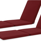 Tangkula 72” x 23” Chaise Lounge Cushion, Tri-Fold Lounger Pad with Hook & Loop Fasteners