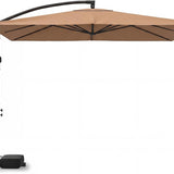 Tangkula 8x8 FT Solar Patio Umbrella with Base Included