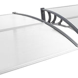 Tangkula 40" x 48" Window Awning, Modern Polycarbonate Overhead Door Awning