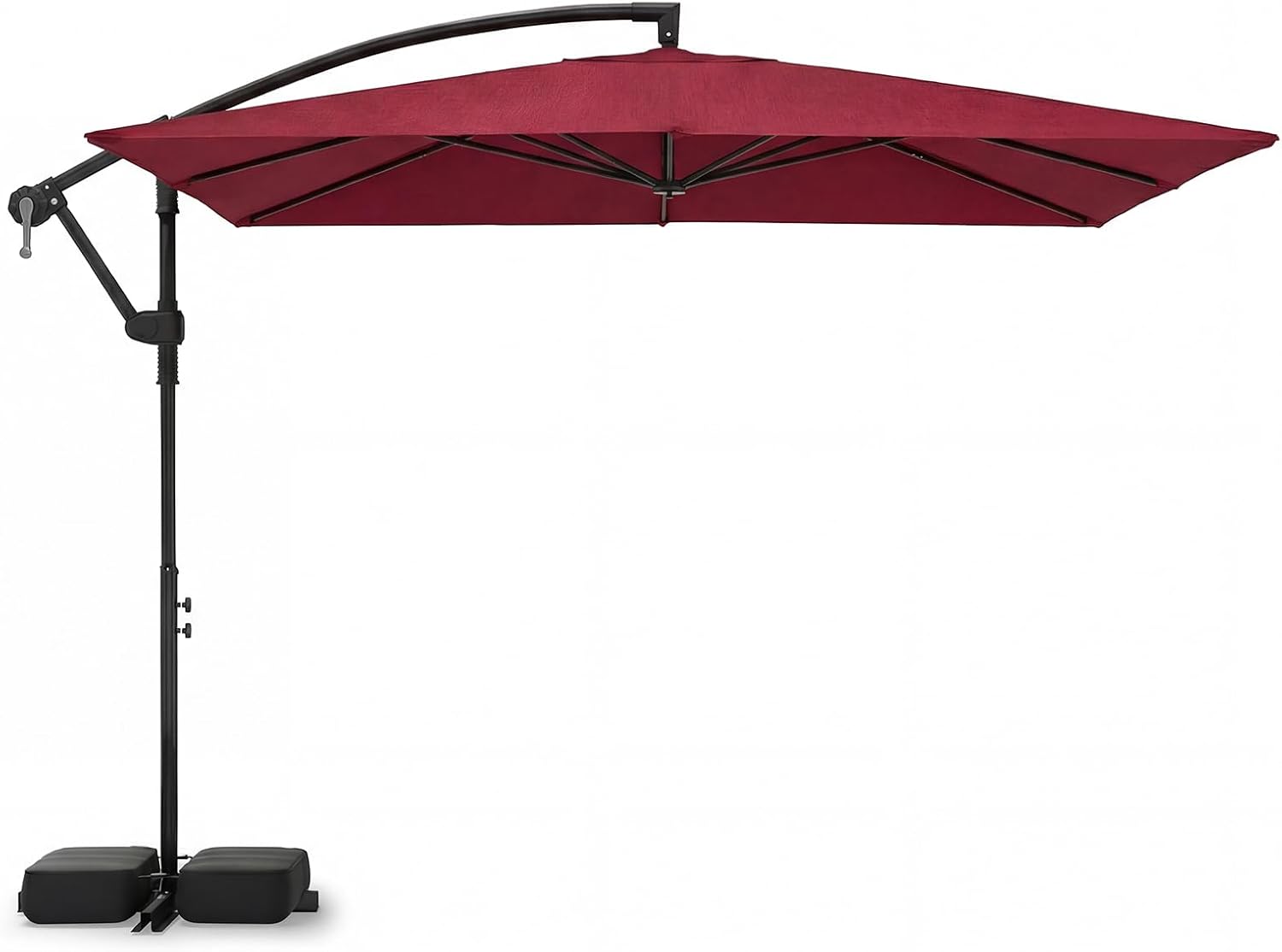 Tangkula 8x8 FT Solar Patio Umbrella with Base Included