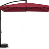 Tangkula 8x8 FT Solar Patio Umbrella with Base Included