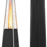 Tangkula 48000 BTU Pyramid Patio Heater with Wheels & Zippered Cover