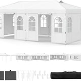 Tangkula 10x20 Ft Pop Up Canopy with Center Lock & 6 Sidewalls